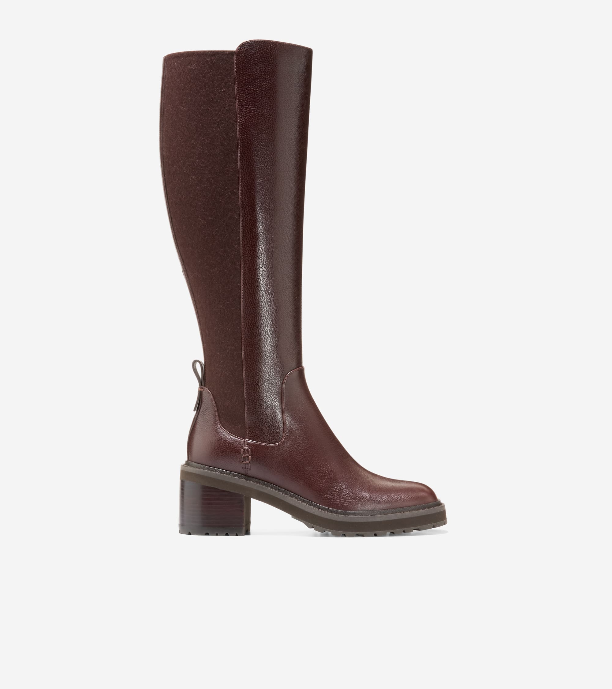Women s Gema Tall Waterproof Lug Boots in Dark Brown Cole Haan